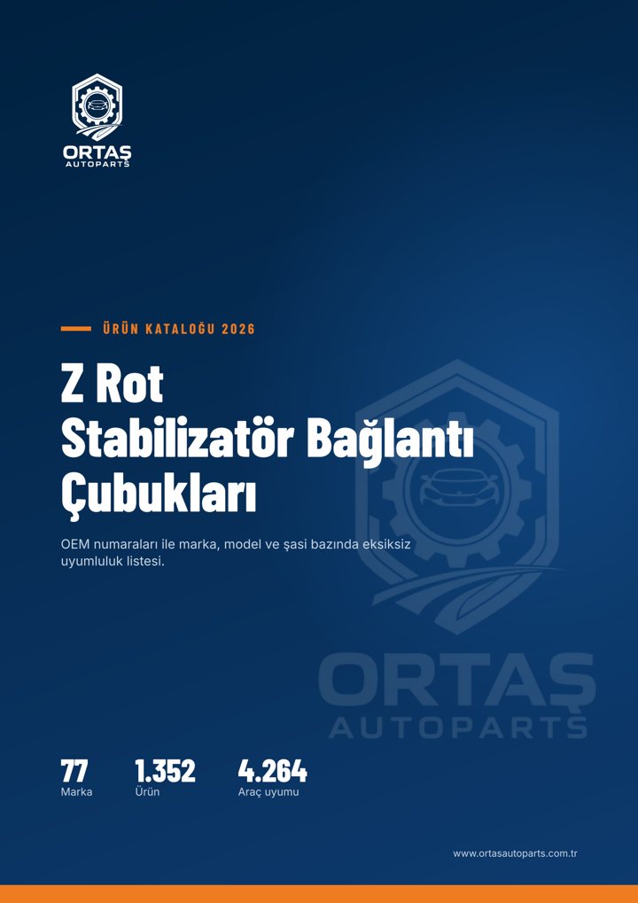 ORTAŞ Autoparts Z Rot Kataloğu 2026 kapağı